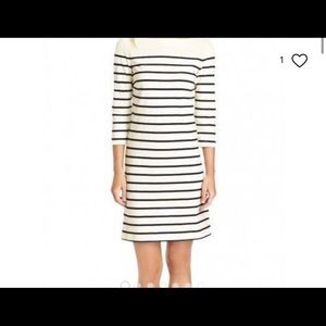 J McLaughlin Blue and Cream striped dress